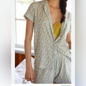 HTF Anthropologie Roller Rabbit Floral Pajama Short Set